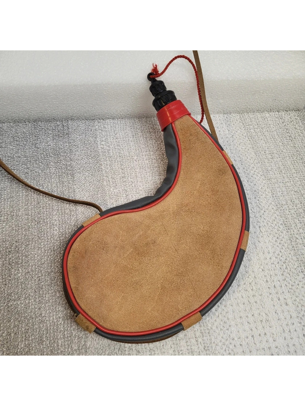 Spanish suede leather bota bag portable canteen